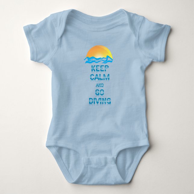Keep Calm and Go Diving - Baby Bodysuit (Front)