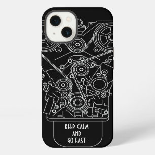 Keep Calm And Go Fast Car Race Mechanic iPhone Case