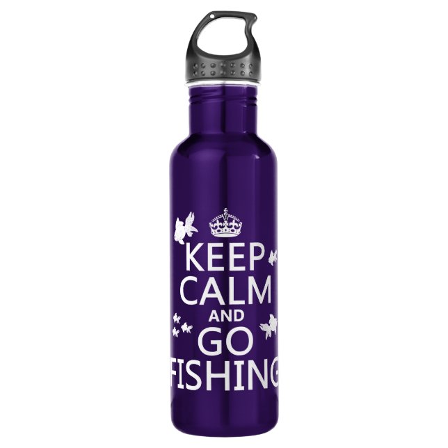 Keep Calm and Go Fishing 710 Ml Water Bottle (Front)