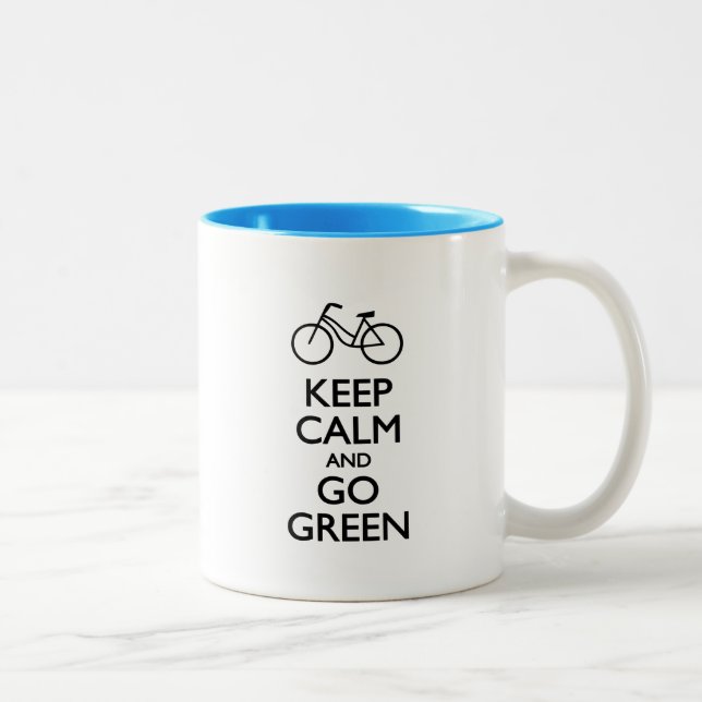Keep Calm and Go Green Two-Tone Coffee Mug (Right)