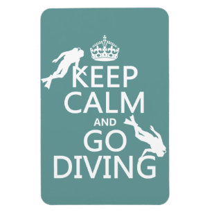 Keep Calm and Go (scuba) Diving (all colours) Magnet