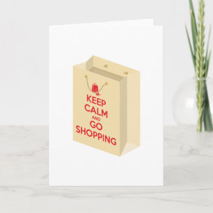 Keep Calm and Go Shopping (bag1) Card
