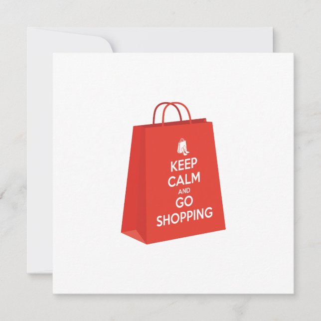 Keep Calm and Go Shopping (bag2) Invitation (Front)