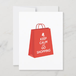 Keep Calm and Go Shopping (bag2) Postcard