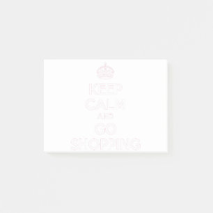 keep calm and go shopping post-it notes