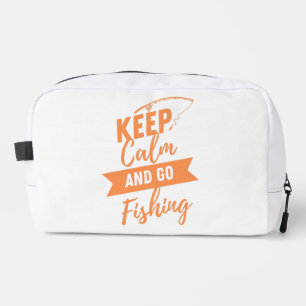 keep calm and go to fishing dopp kit