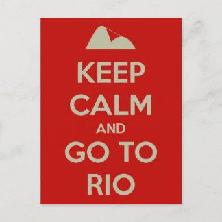 Keep Calm and go to Rio Postcard