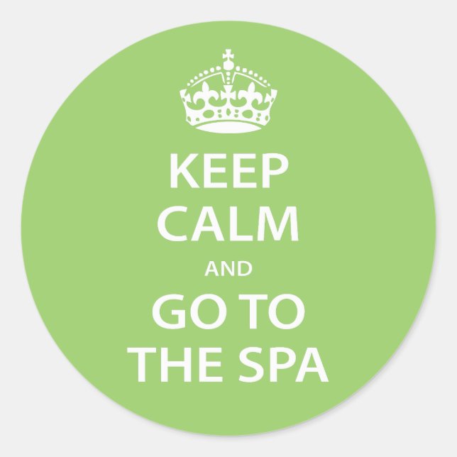 Keep Calm and Go To the Spa Classic Round Sticker (Front)
