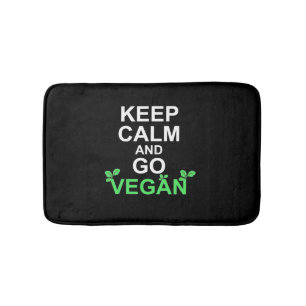 Keep Calm And Go Vegan Bath Mat