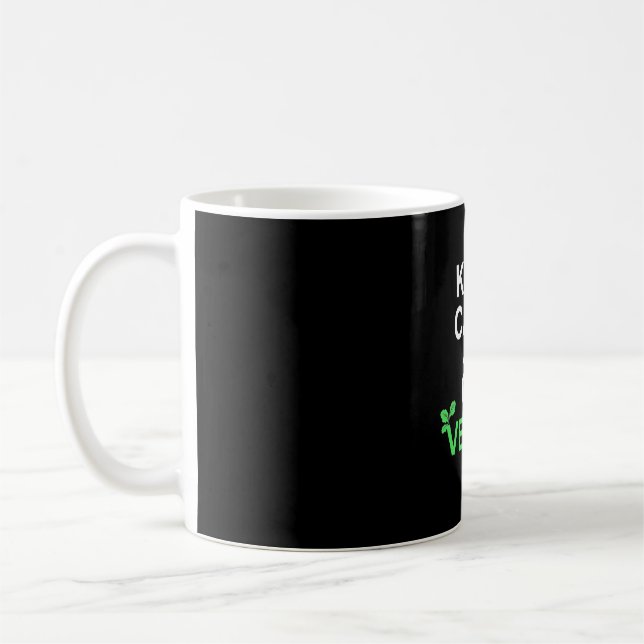 Keep Calm And Go Vegan Coffee Mug (Left)