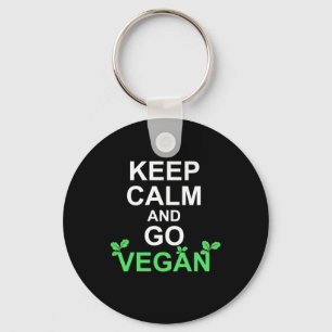Keep Calm And Go Vegan Key Ring