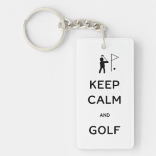 Keep Calm and Golf Key Ring
