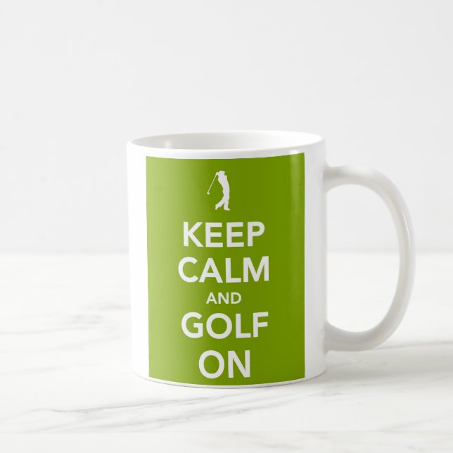 Keep Calm and Golf On mug (Right)