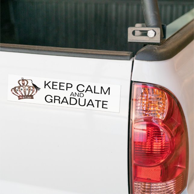 KEEP CALM AND GRADUATE / "Class of 2022”  Bumper Sticker (On Truck)