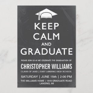 Keep Calm and Graduate Invitation