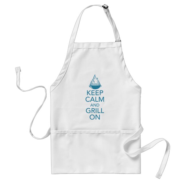 Keep Calm and Grill On Apron (Front)