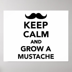 Keep calm and grow a Moustache Poster