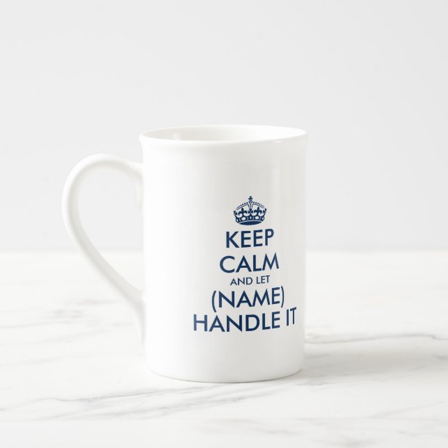 Keep calm and handle it 10 ounce curved lip mug (Left)