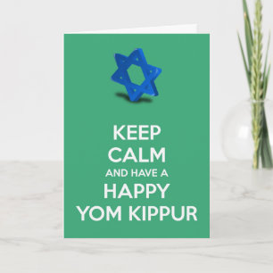 Keep calm and have a Happy Yom Kippur Jewish Card