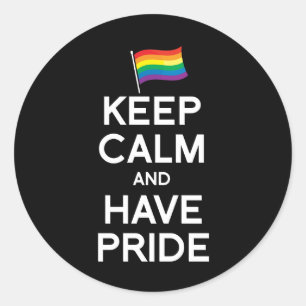 KEEP CALM AND HAVE PRIDE CLASSIC ROUND STICKER