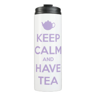 Keep Calm and Have Tea Lavender Personalised Thermal Tumbler