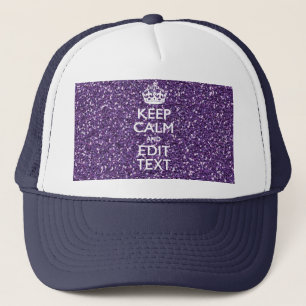 Keep Calm and Have Your Text Glamour Mauve Trucker Hat