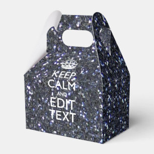 Keep Calm and Have Your Text on Midnight Favour Box