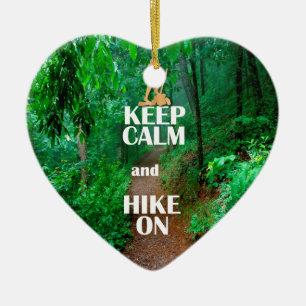 Keep Calm and Hike On Ceramic Tree Decoration