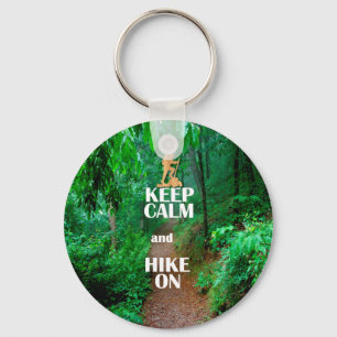 Keep Calm and Hike On Key Ring