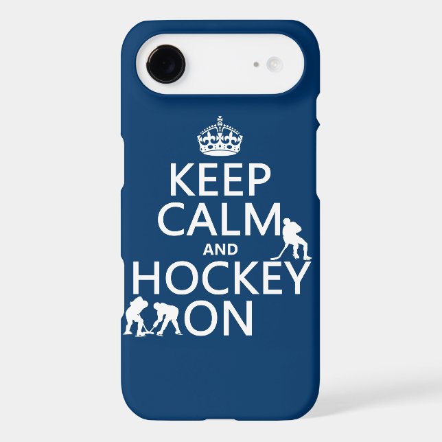 Keep Calm and Hockey On (in any colour) Case-Mate iPhone Case (Back)
