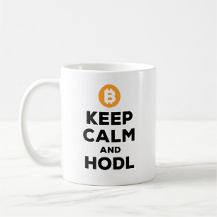 Keep calm and hodl bitcoin coffee mug