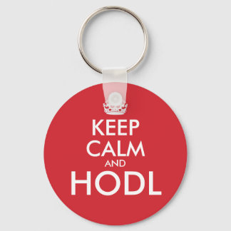 Keep Calm and HODL! bitcoin HODLER key ring