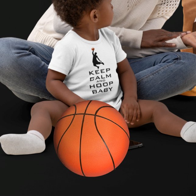 KEEP CALM AND HOOP BABY BASEKETBALL BABY BODYSUIT (Creator Uploaded)