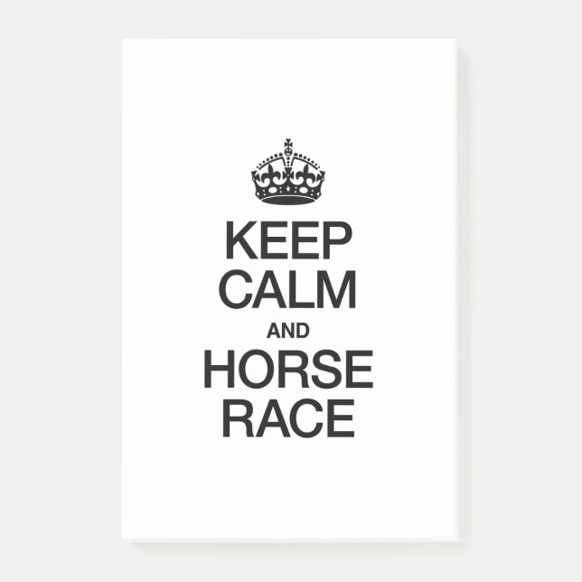 KEEP CALM AND HORSE RACE POST-IT NOTES (Front)
