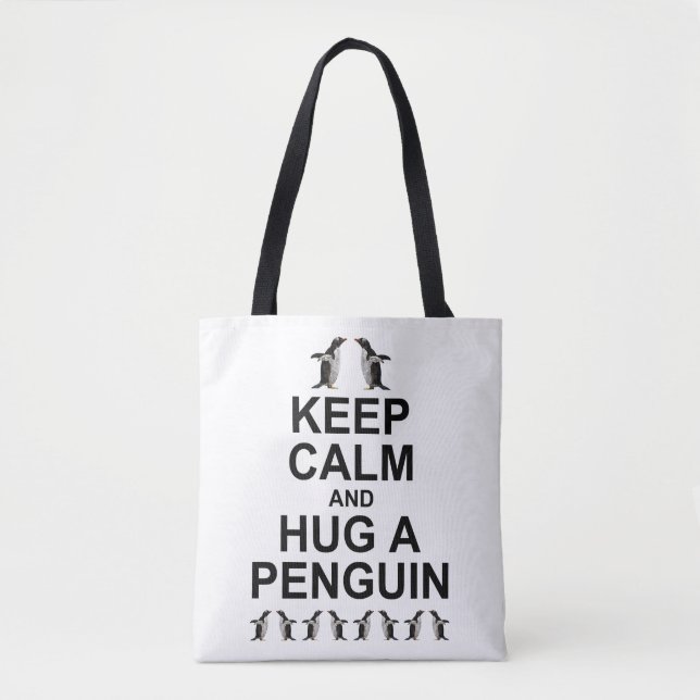 Keep Calm and Hug a Penguin All Over Print Bag (Front)