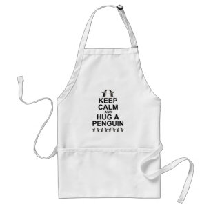 Keep Calm and Hug a Penguin Apron
