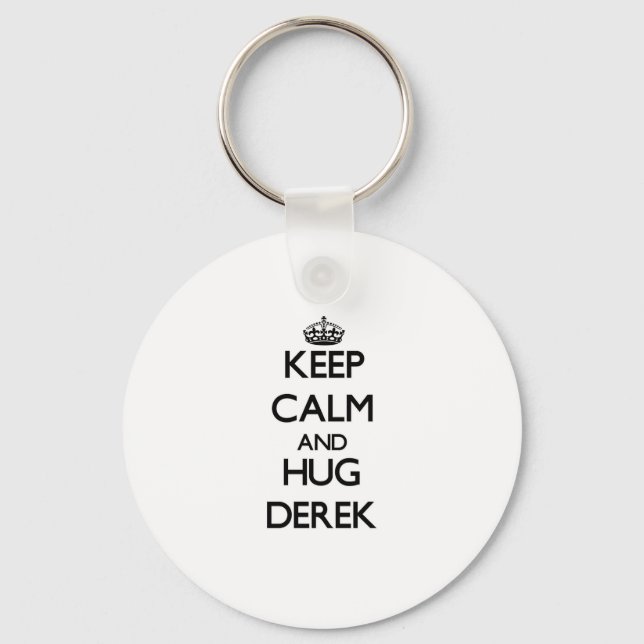 Keep Calm and Hug Derek Key Ring (Front)