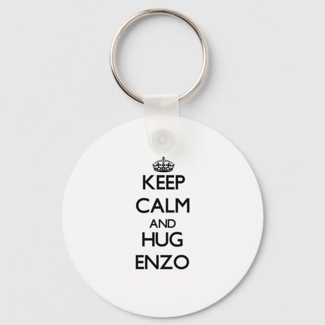 Keep Calm and HUG Enzo Key Ring (Front)
