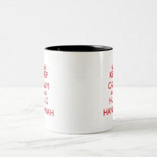 Keep Calm and Hug Hannah Two-Tone Coffee Mug