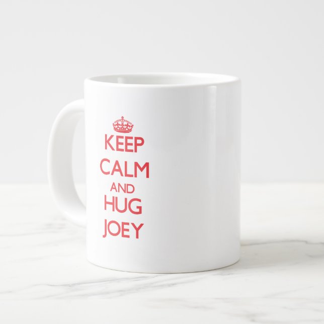 Keep Calm and HUG Joey Large Coffee Mug (Front Left)