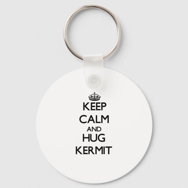Keep Calm and Hug Kermit Key Ring (Front)