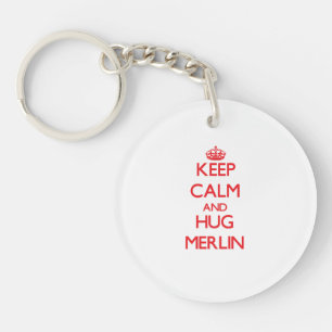 Keep Calm and HUG Merlin Key Ring