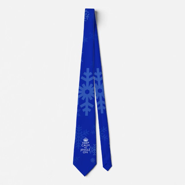 Keep Calm And Jingle On Blue Tie (Front)