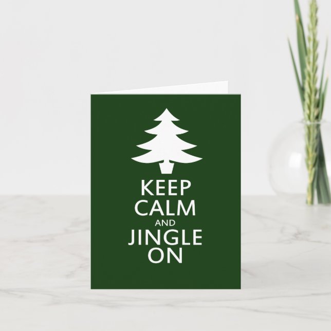 Keep calm and Jingle On Holiday Card (Front)