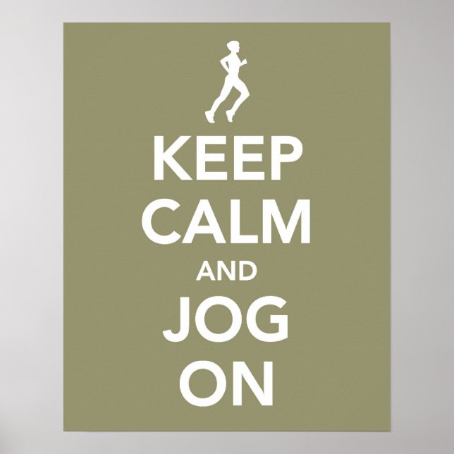 Keep Calm and Jog On poster (Front)
