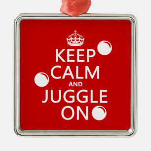 Keep Calm and Juggle On (in any colour) Metal Tree Decoration