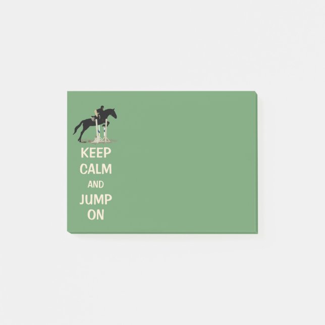 Keep Calm and Jump On Horse Post-it Notes (Front)