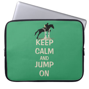 Keep Calm and Jump On Laptop Bag