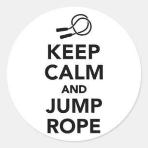 Keep calm and Jump rope Classic Round Sticker