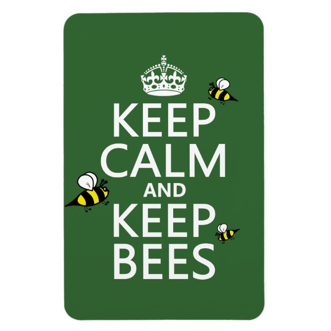 Keep Calm and Keep Bees - all colours Magnet (Vertical)